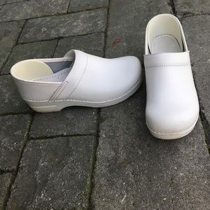 Dansko white clogs